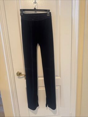 ALO Yoga Black Velvet Flared Leggings